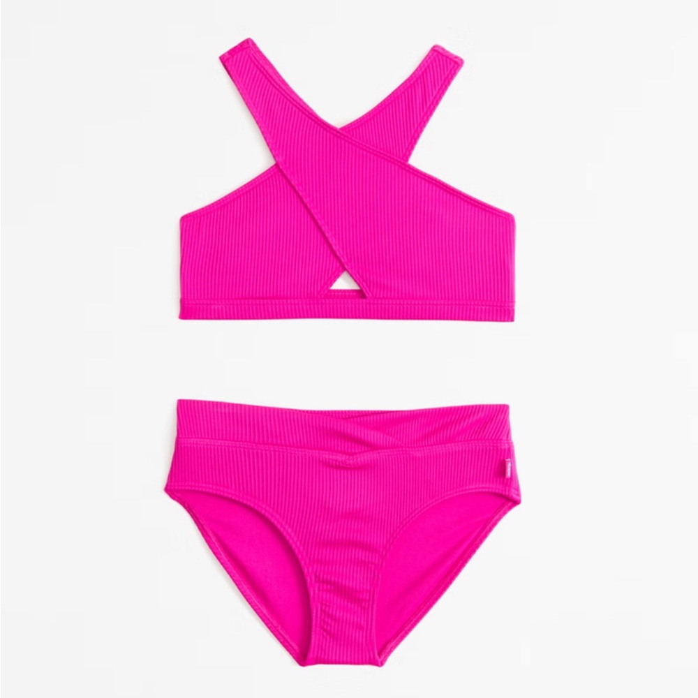 Abercrombie kids hot pink swimsuit 9/10